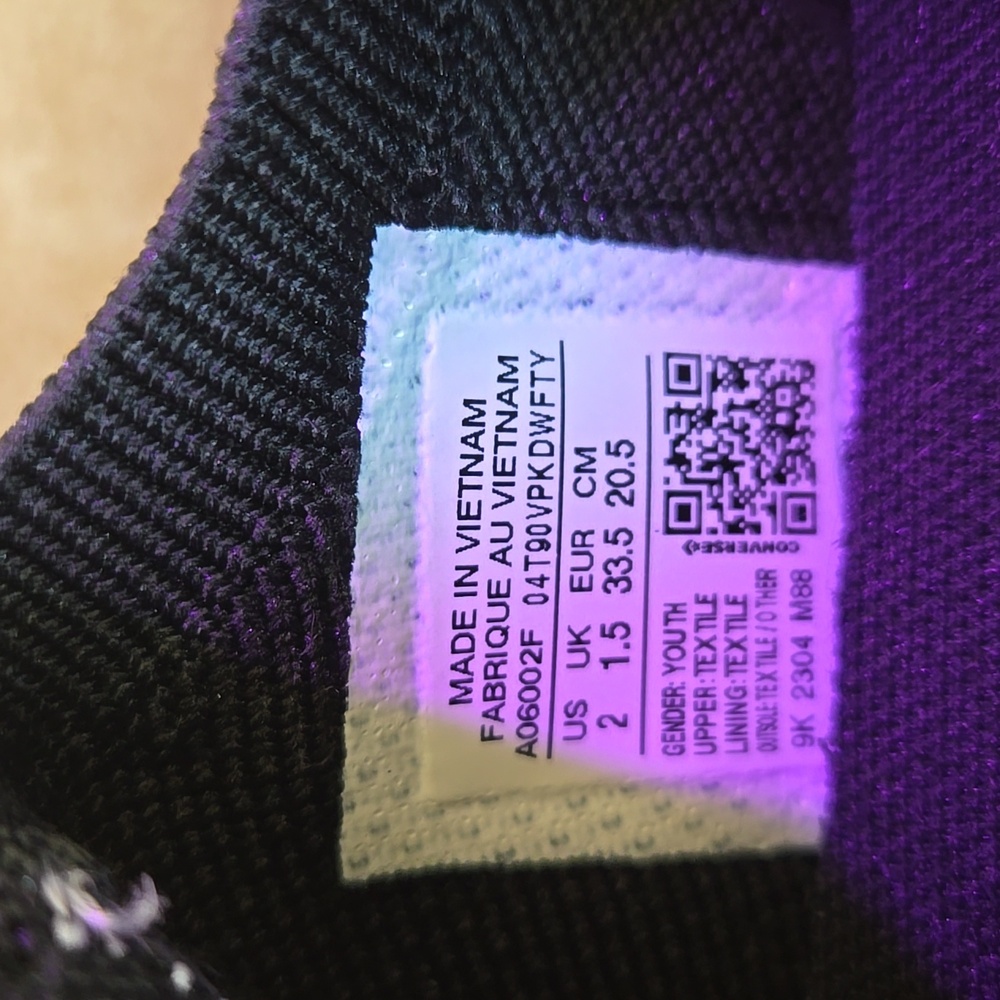 New in Box-Converse Kids (Unisex) Knit slip on-Size 2 Youth - Picture 9 of 13